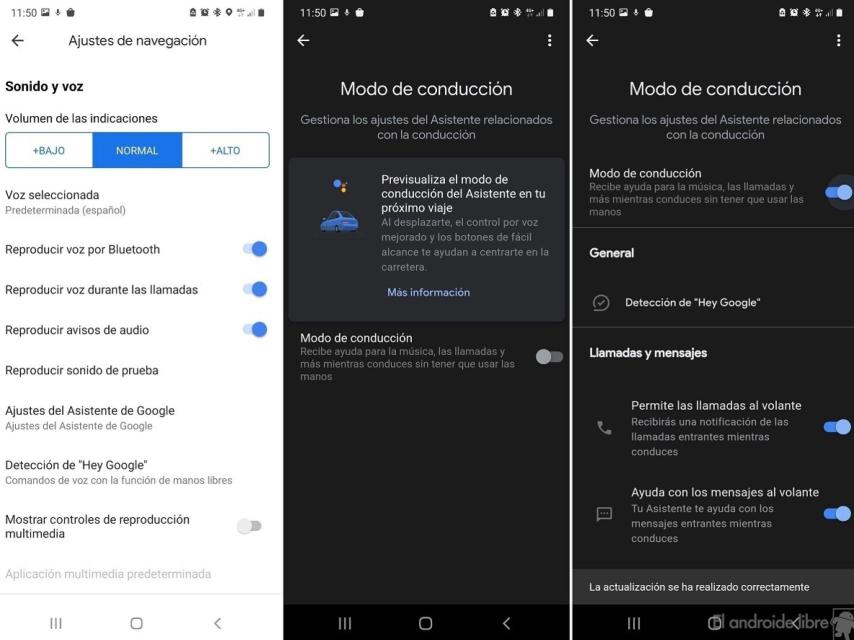 Modo conduccion Google Maps