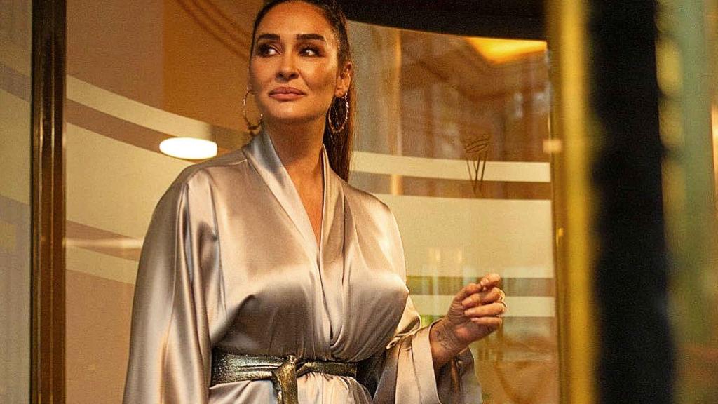 Vicky Martín Berrocal luciendo su kimono/bata.