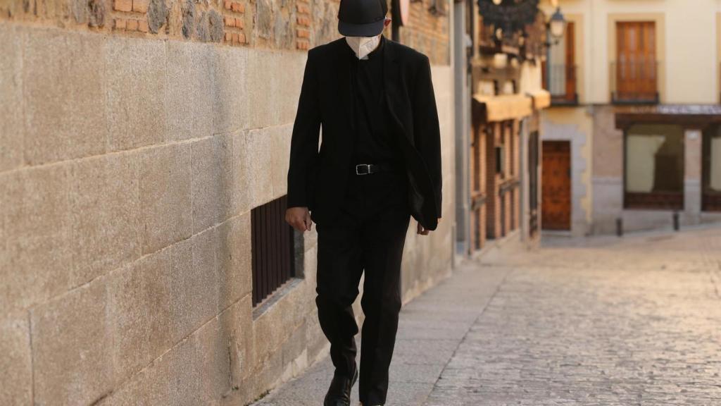 El acusado a su llegada a la Audiencia de Toledo. Foto de Isabel Infantes para EP.