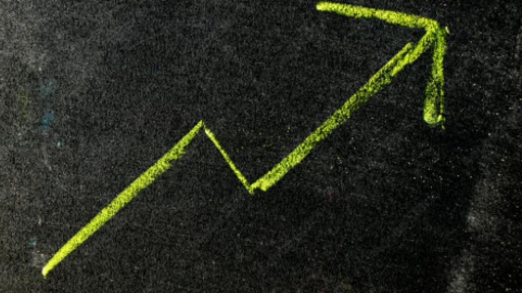 Una representación de subidas en bolsa.