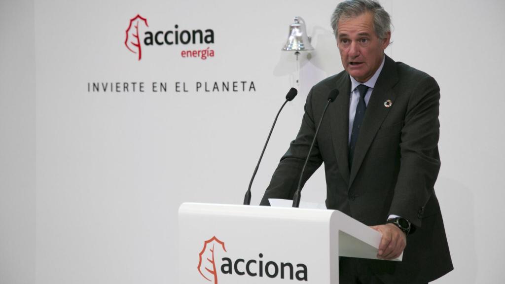 El presidente de Acciona Energía, José Manuel Entrecanales, en la salida a bolsa de la renovable.