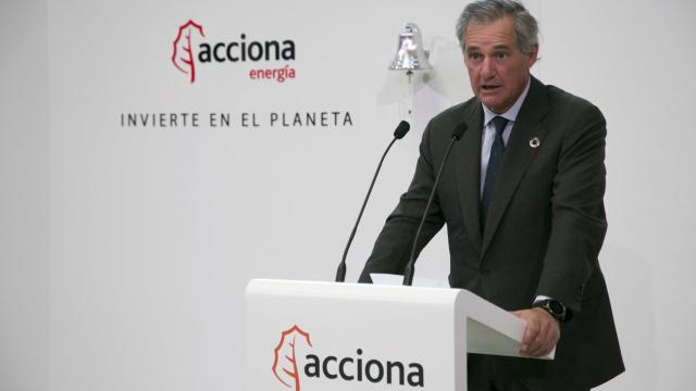 El presidente de Acciona Energía, José Manuel Entrecanales, en la salida a bolsa de la renovable.