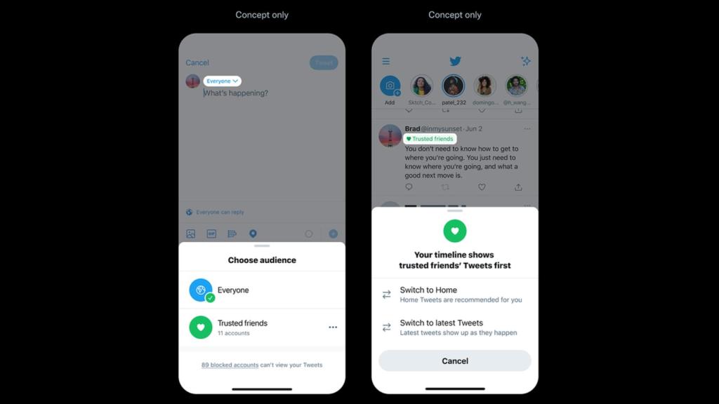 Con esta función de Twitter se enviarán tuits sólo a amigos.