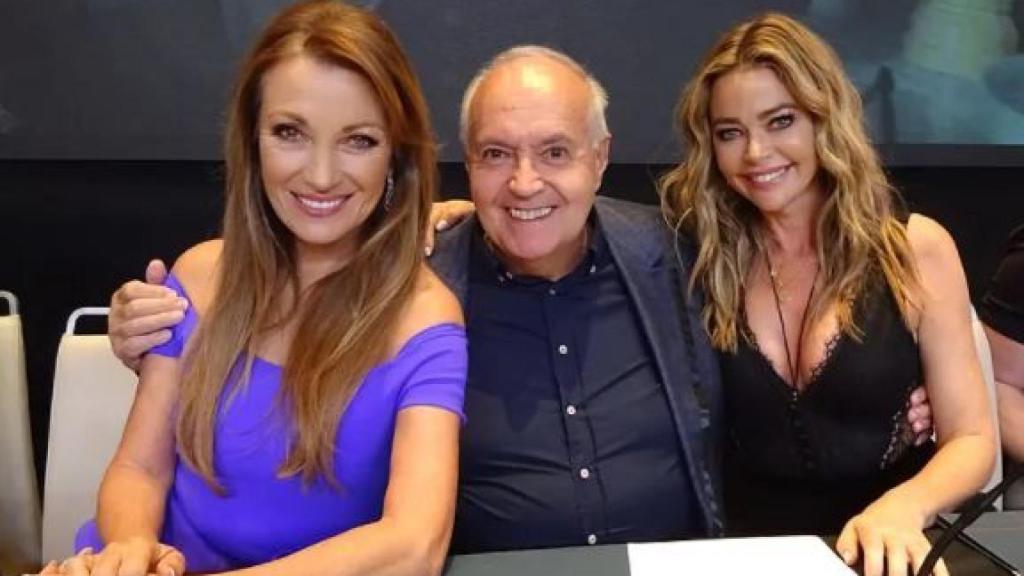 José Luis Moreno y las actrices Denise Richards y Jane Seymour.