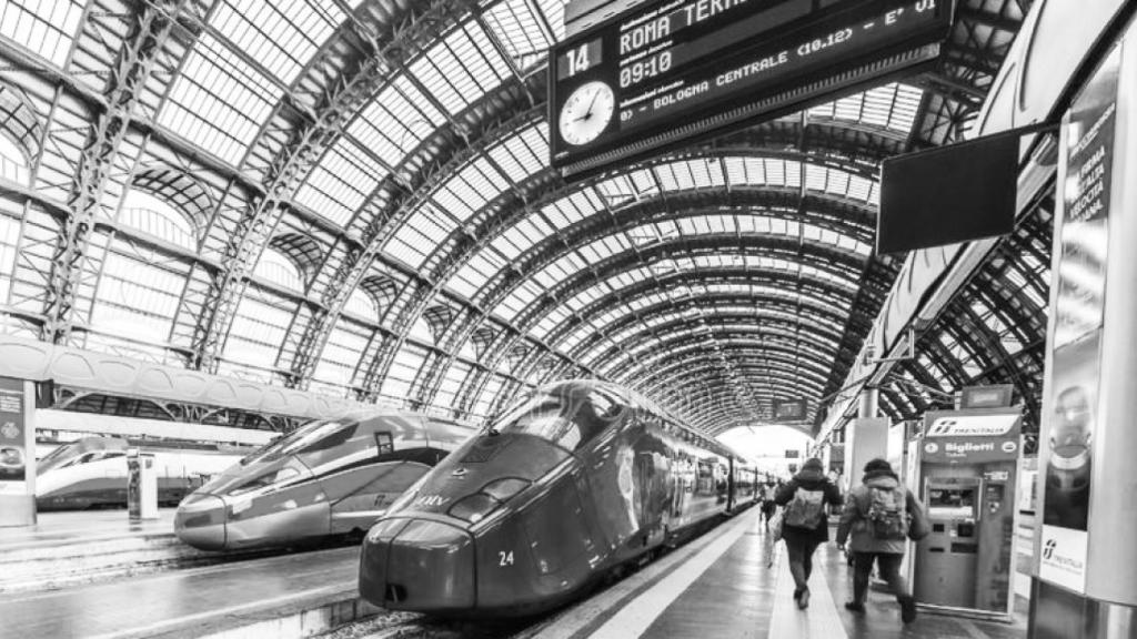 Imagen de una estación de tren italiana.