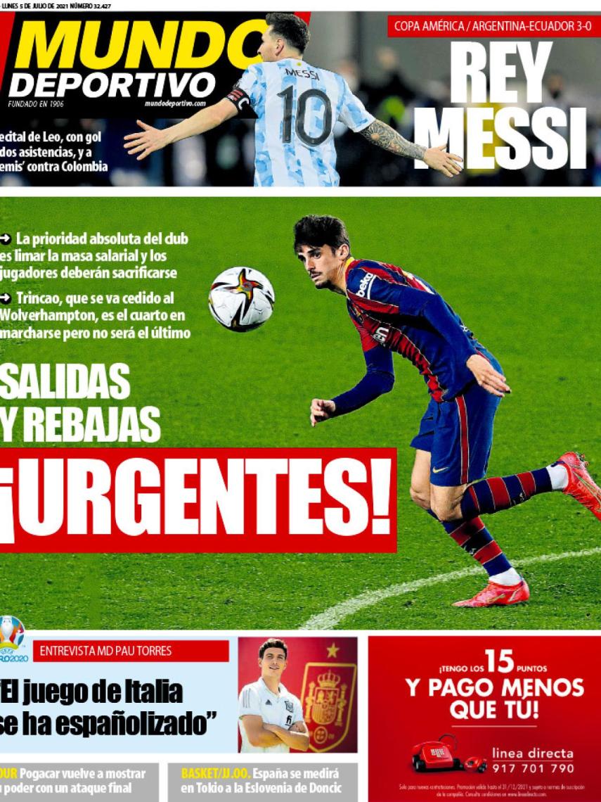 La portada del Mundo Deportivo (05/07/2021)