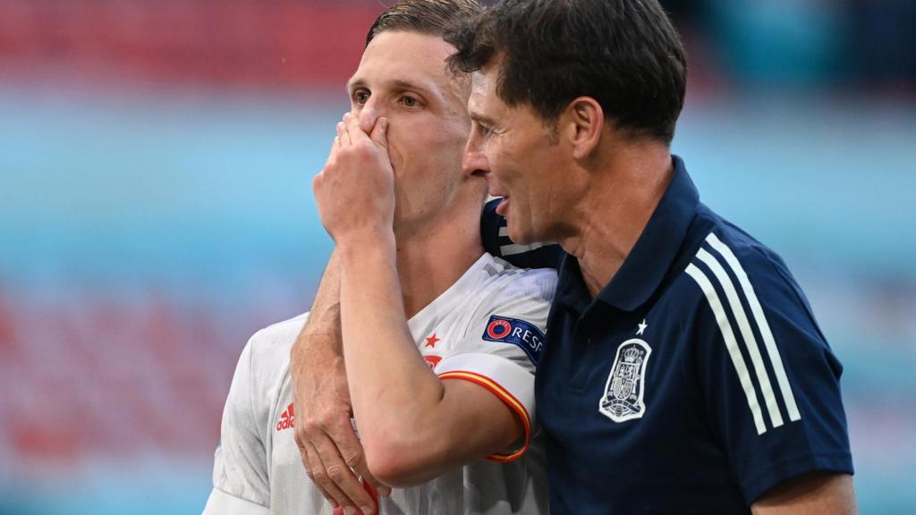 Dani Olmo, emocionado tras ganar a Suiza