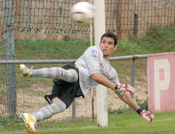 Matías Dituro, en su breve etapa como portero del Celta B