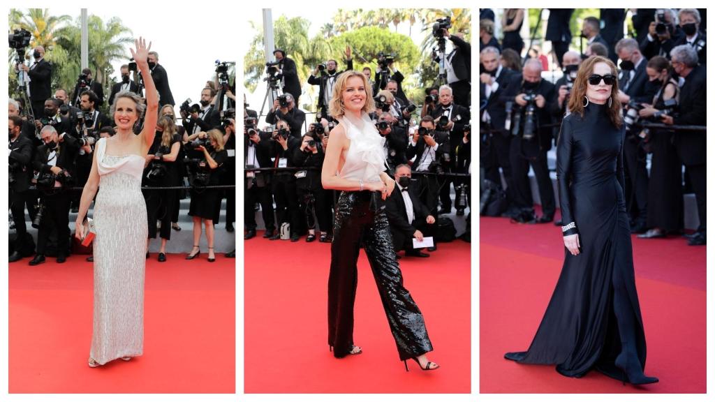 Andie MacDowell, Eva Herzigová e Isabelle de Hupert, en un montaje de JALEOS.