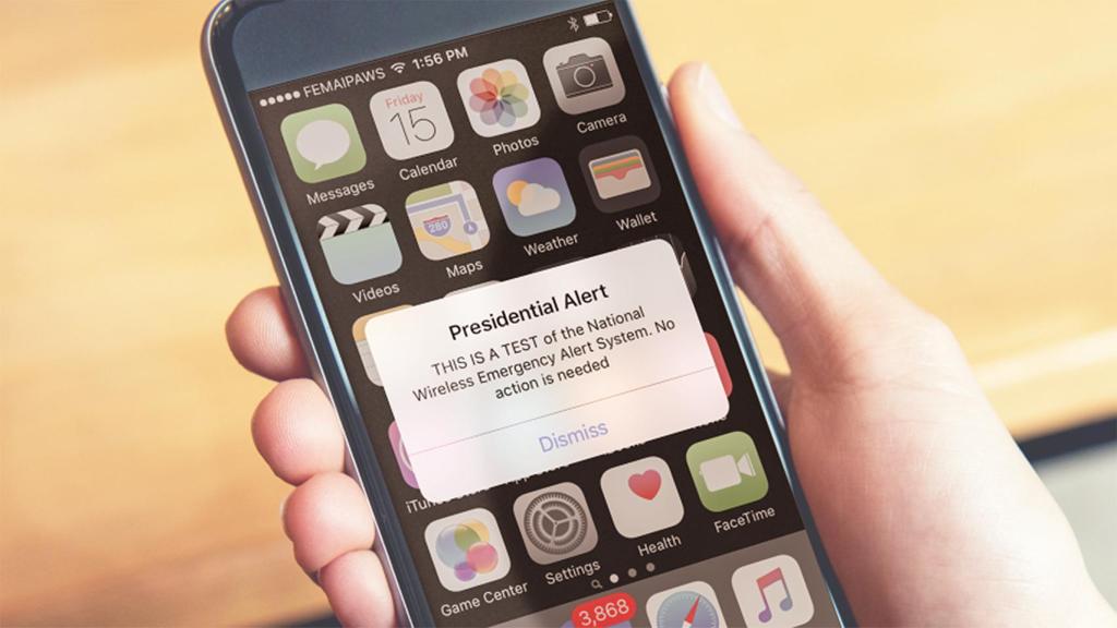 Alerta en un móvil.