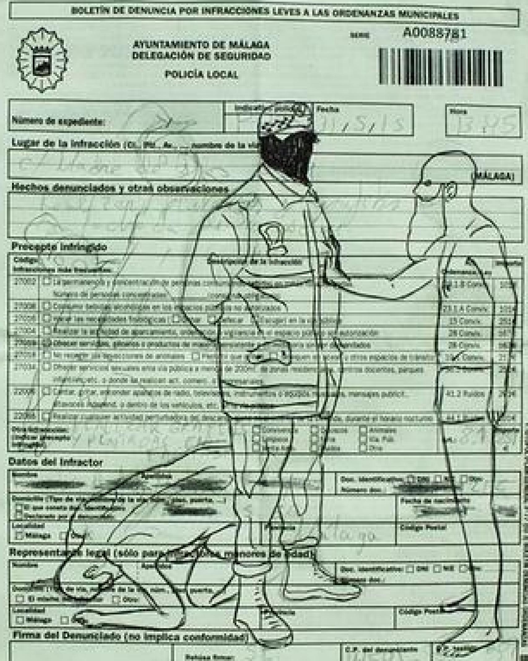 La multa que se convirtió en obra de arte.