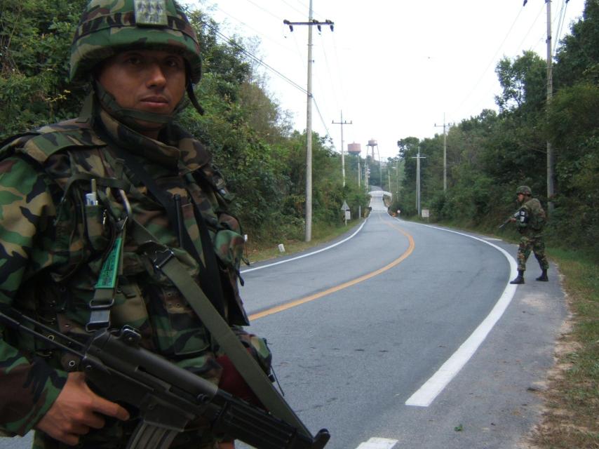 Fray Daniel de la Cruz durante su etapa como capitán de Infantería en Corea del Sur.