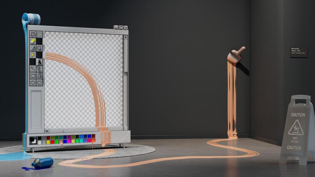 Fondo de pantalla homenajeando a Paint.