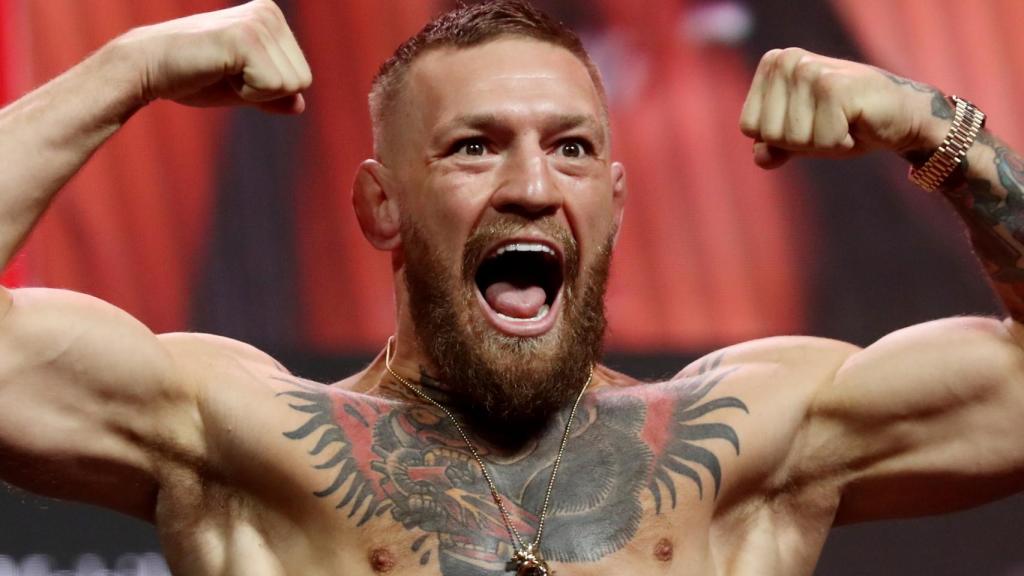 Conor McGregor, durante el pesaje de la UFC 264