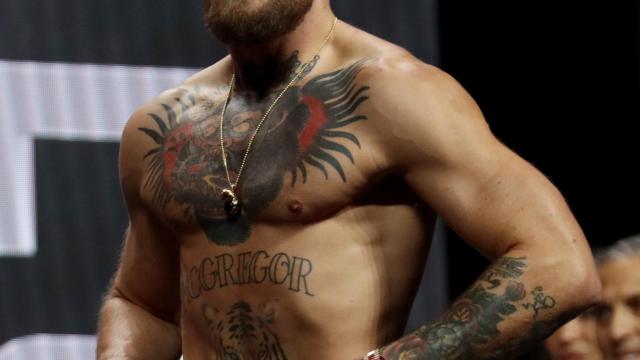 Conor McGregor, durante el pesaje de la UFC 264