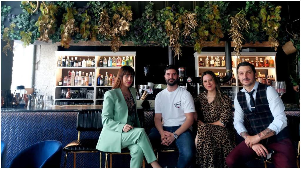 Los responsables del Clover Club de A Coruña.