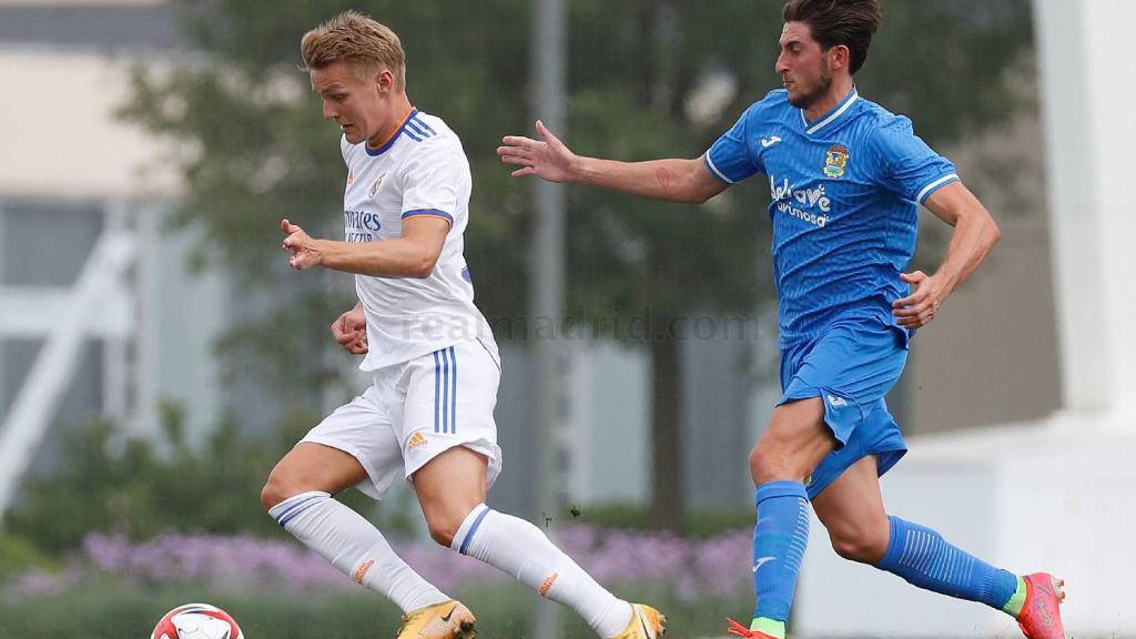 Martin Odegaard en el partido de pretemporada ante el CF Fuenlabrada