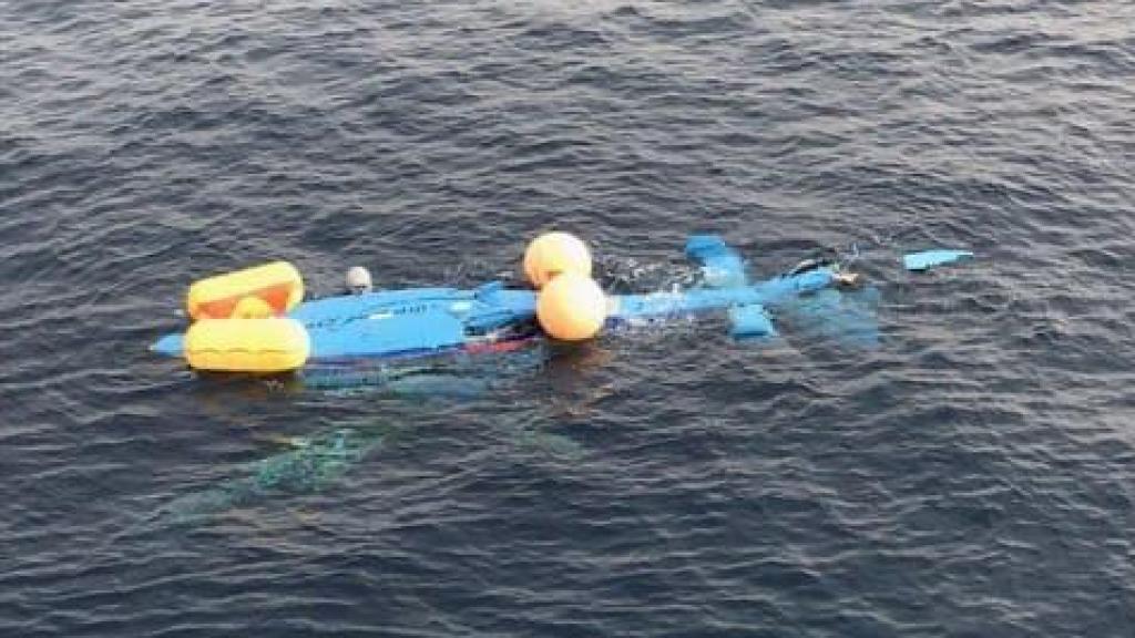 El helicóptero de Vigilancia Aduanera caído al mar esta madrugada.