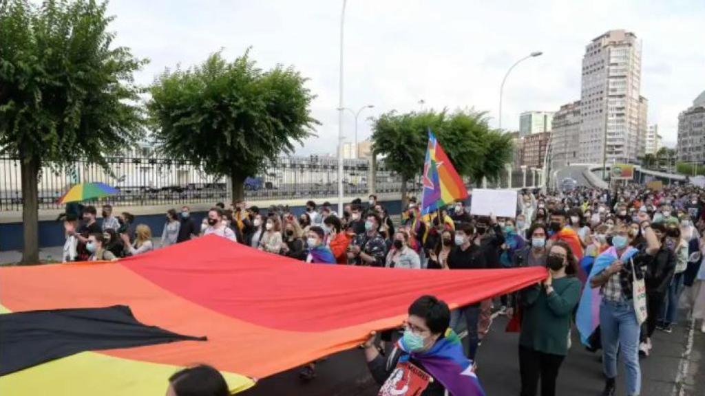 Concentración en La Coruña por la muerte de Samuel Luiz.