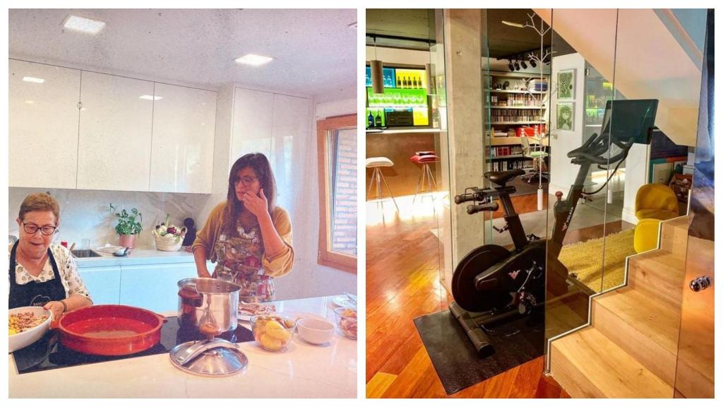 A la izquierda, la cocina; a la derecha, al fondo, se aprecia la zona de lectura.