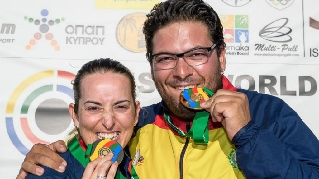Fátima Gálvez y Alberto Fernández, durante una competición de 2017