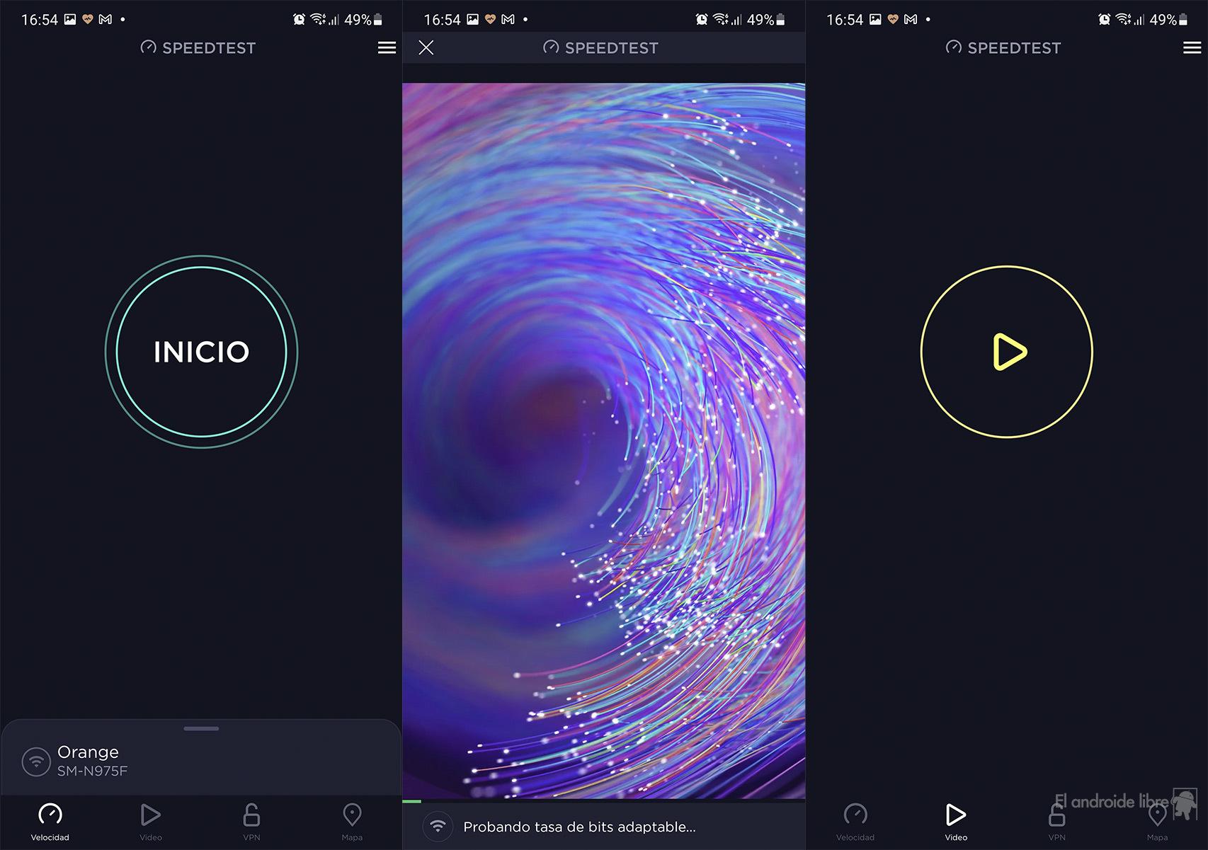 Midiendo la velocidad de streaming con Speedtest