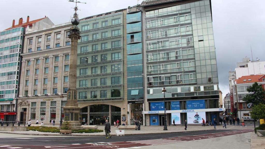 Obelisco zona peatonal