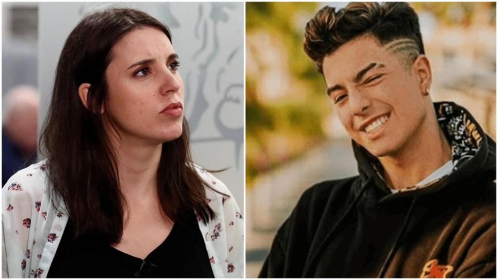 La ministra de Igualdad, Irene Montero, anunció que llevaría el caso de Naim (derecha) a la Fiscalía.