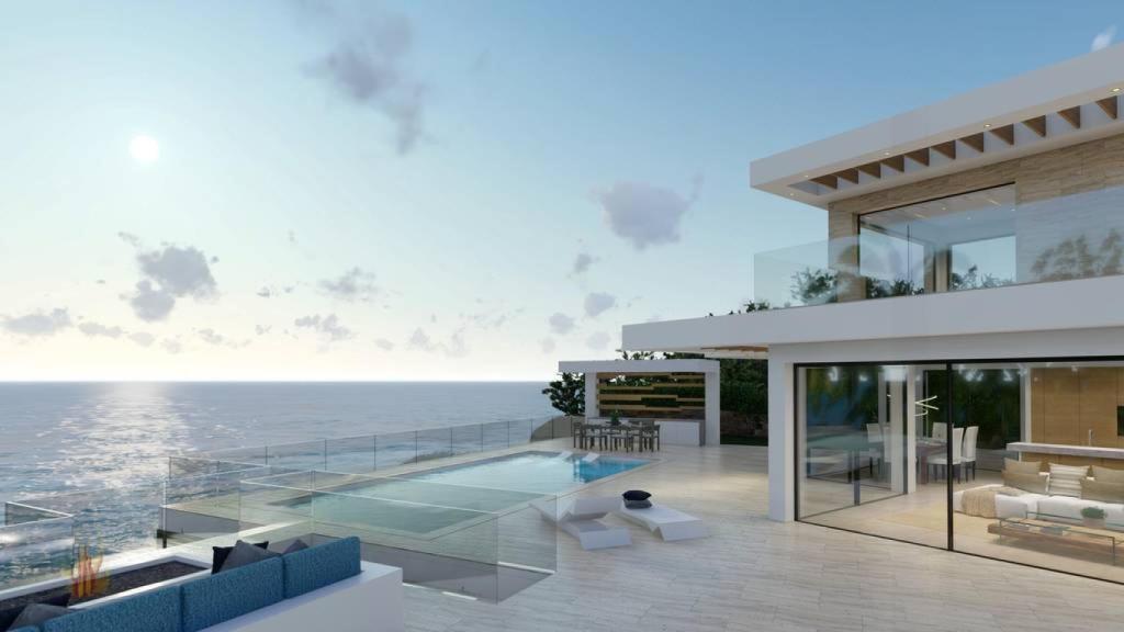 Imagen del exterior del lujos chalé situado en el municipio de Jávea.