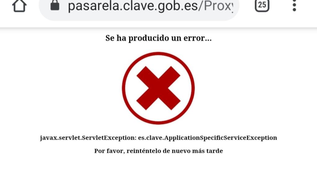 Error en la web de la Comunidad de Madrid para obtener el certificado Covid.