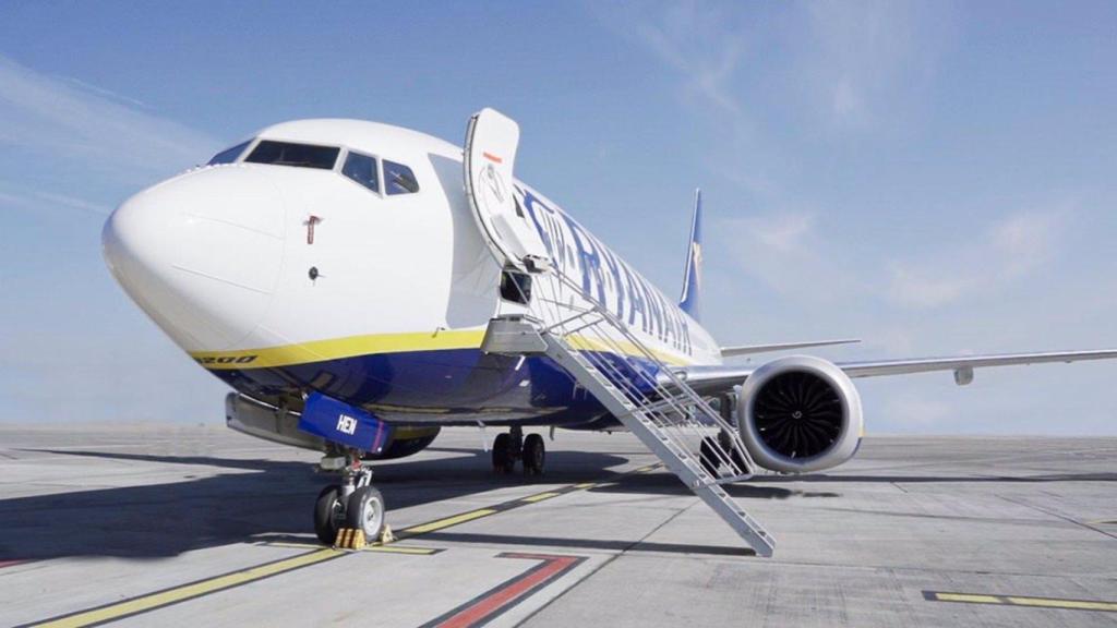 Un avión de la compañía irlandesa Ryanair.