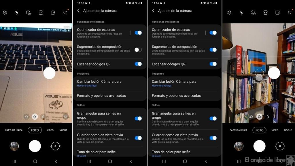 Samsung camara sugerencias composicion