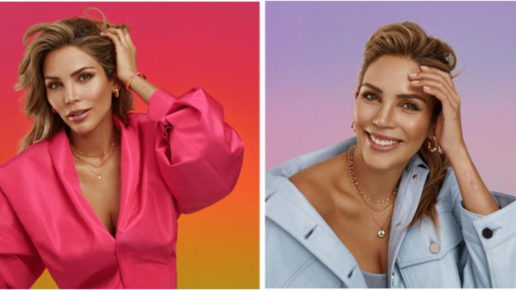 Rosanna Zanetti luciendo las joyas de su nueva colección de verano.