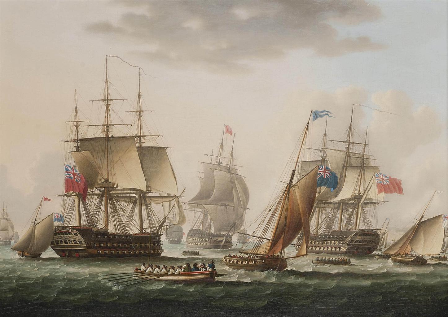 Napoleón embarcando en el HMS Northumberland en Plymouth. https://www.christies.com/