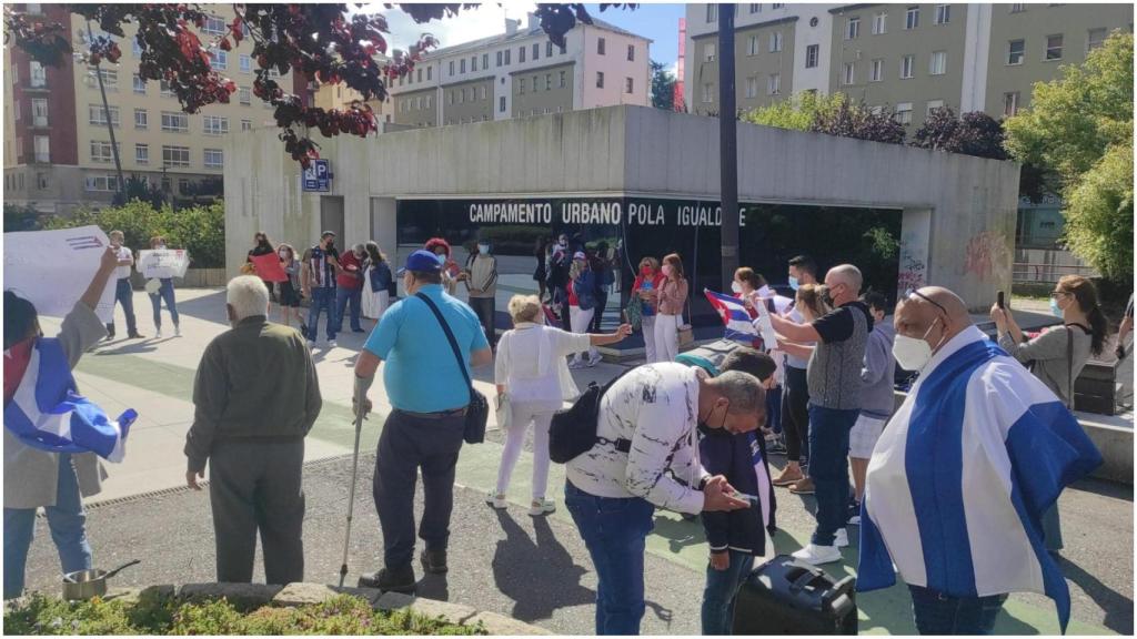 Concentración esta mañana en Ferrol.