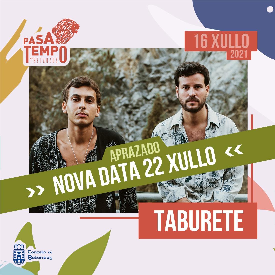 Reprogramación del concierto de Taburete (Concello de Betanzos).