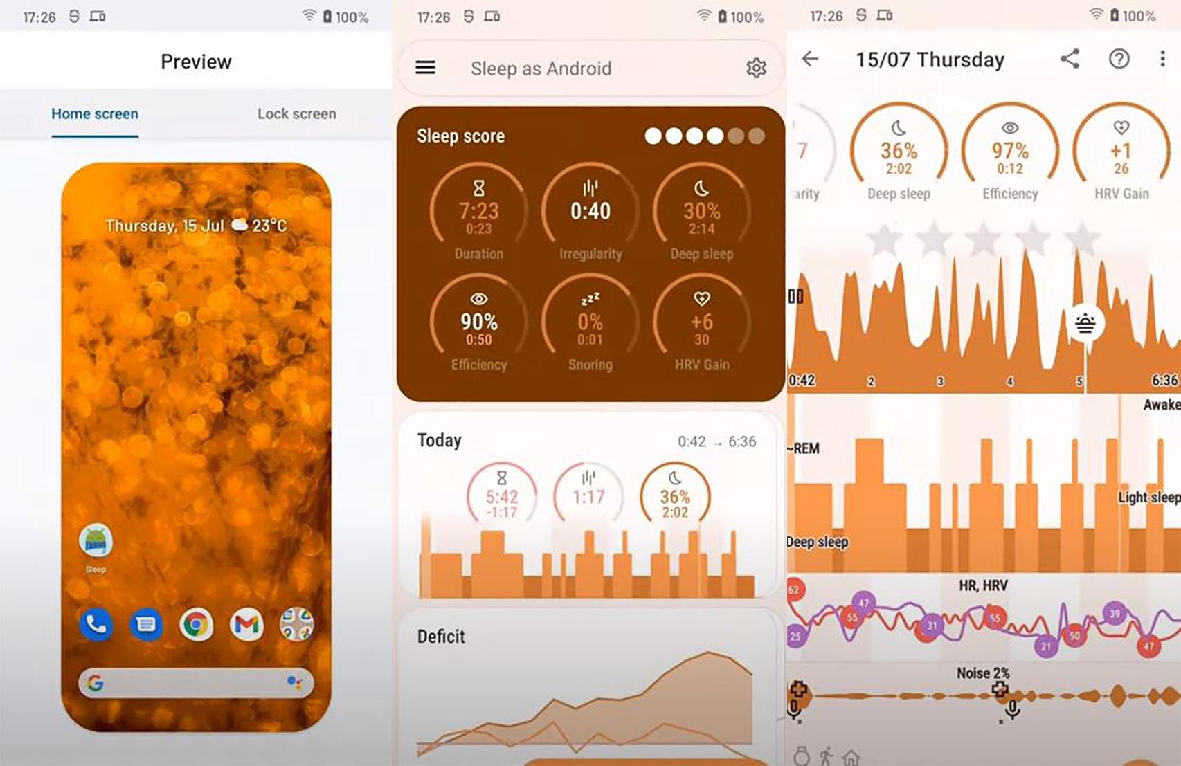 Sleep as Android con Material You