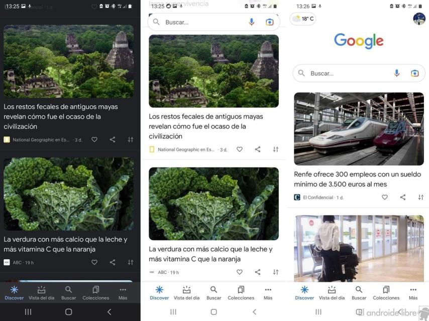 Google Discover diseño nuevo