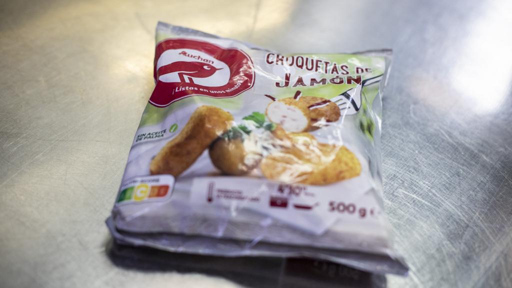 El paquete de croquetas de Auchan, la marca blanca de Alcampo.