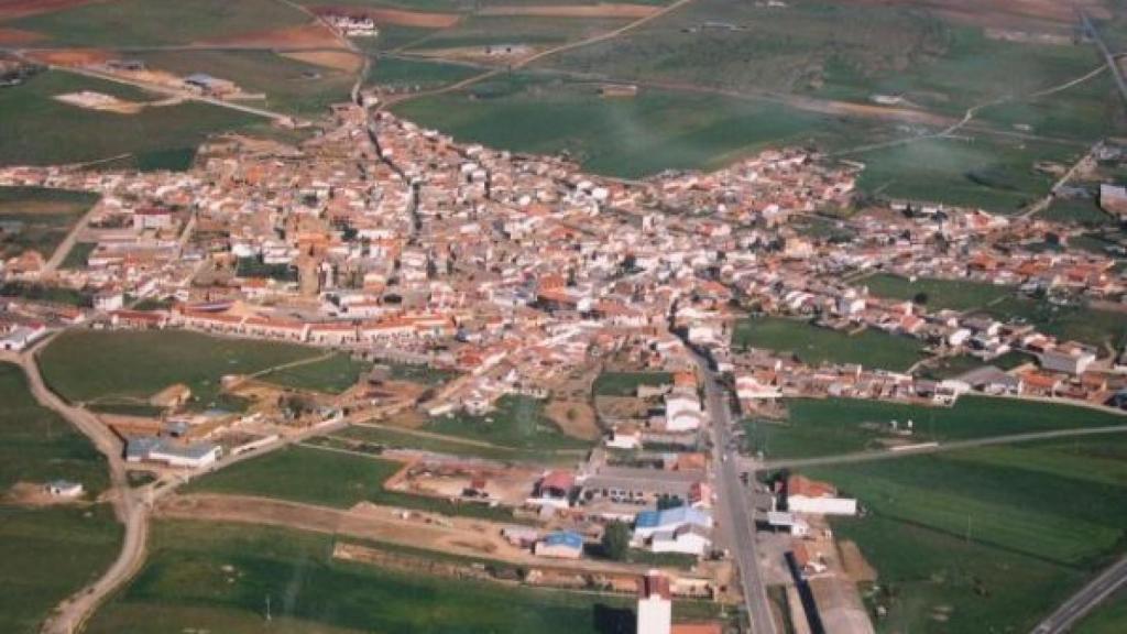 Vista aérea de Abenójar (Ciudad Real), pueblo natal de Rodríguez.