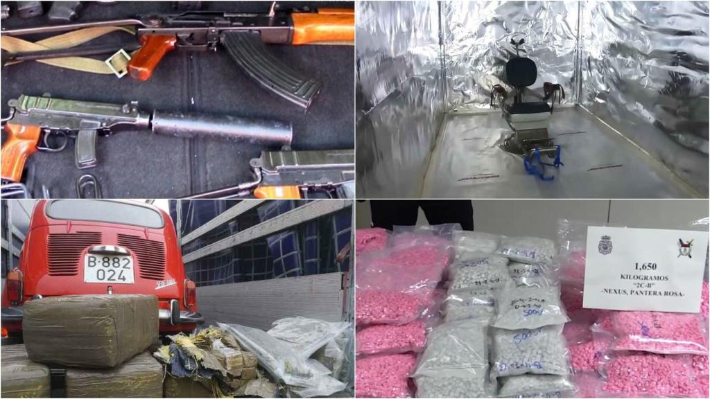 Algunas de las drogas, armas o instrumentos de tortura incautados a los holandeses estos años.