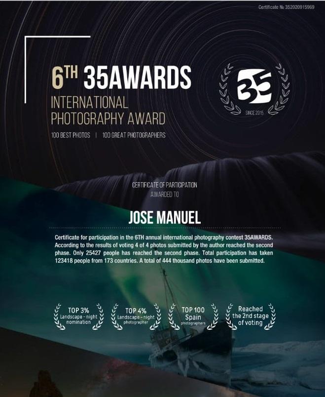 Diploma que acredita a José Manuel. Foto: Cedida.