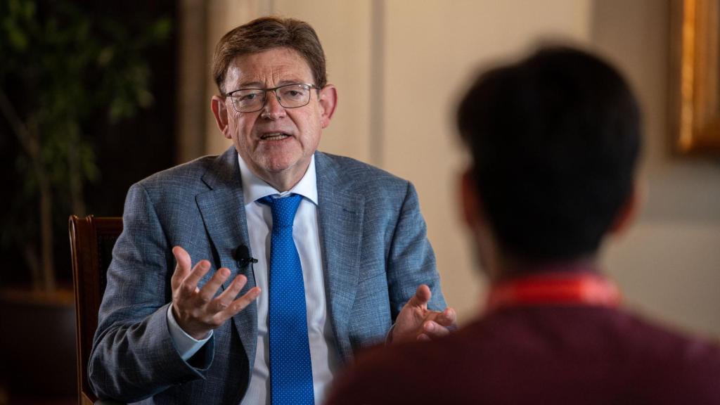 Ximo Puig, durante la entrevista.