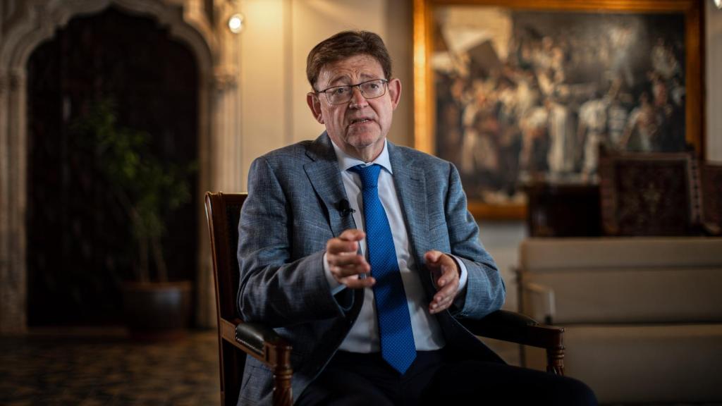 Ximo Puig, durante la entrevista.