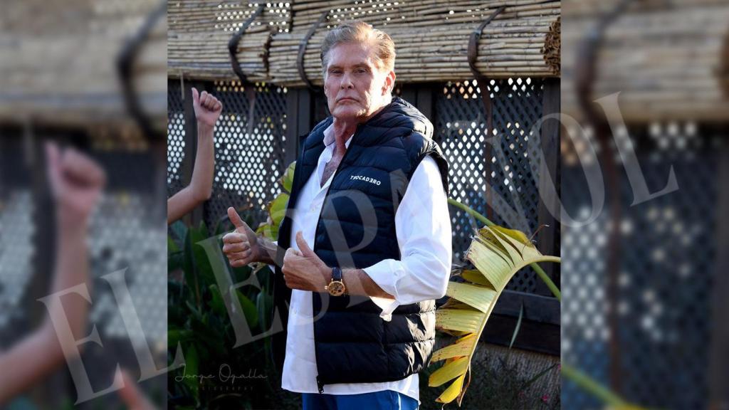 David Hasselhoff paseando en familia por las calles de Marbella.