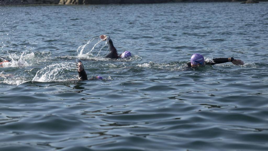 Un momento de la Travesía Costa Oleiros
