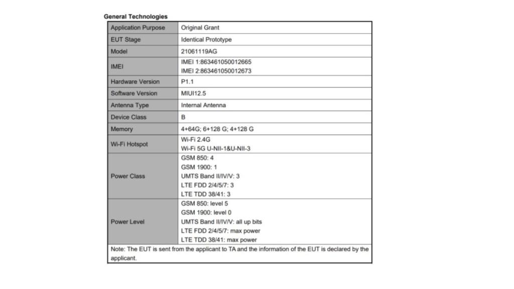 Redmi 10 certificacion FCC