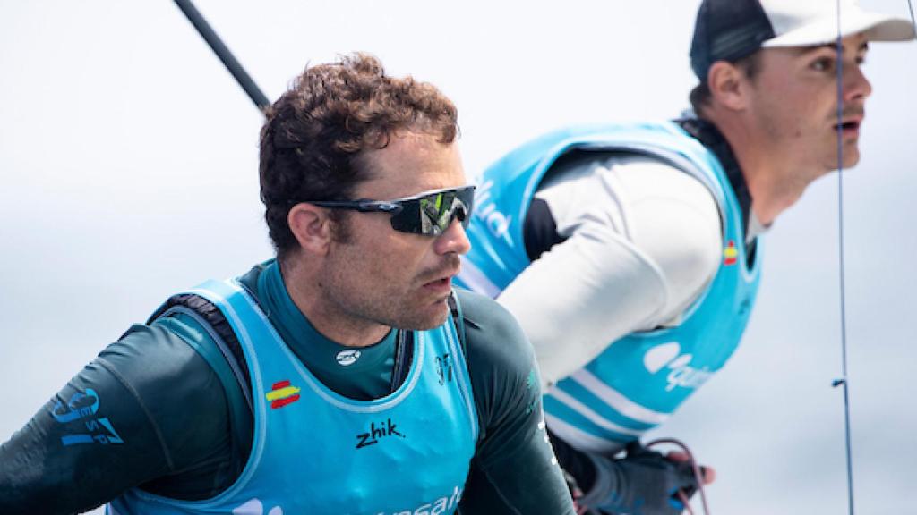 Diego Botín e Iago López, durante una prueba