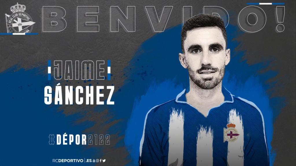 Jaime Sánchez, nuevo jugador del Deportivo