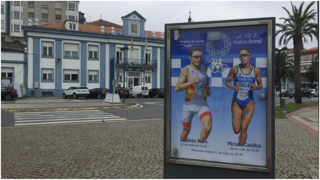 Mupis publicitarios en el Puerto.